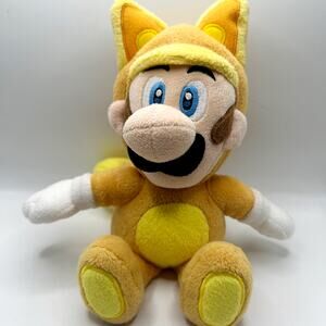 Super Mario 3D Land Little Buddy Series 9" Kitsune Fox Luigi Character Doll EUC